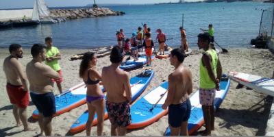 Blue Valley Watersports-Descubre la Bahía de Alicante y el Cabo de las Huertas en paddle surf-Discover the Bay of Alicante and Cabo de las Huertas on paddle surf-Descobreix la Badia d'Alacant i el Cap de l'Horta en paddle surf